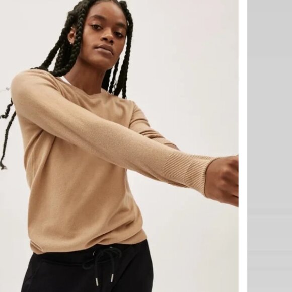 Everlane Cashmere Crew Neck Pullover Sweater Camel S - Picture 1 of 17